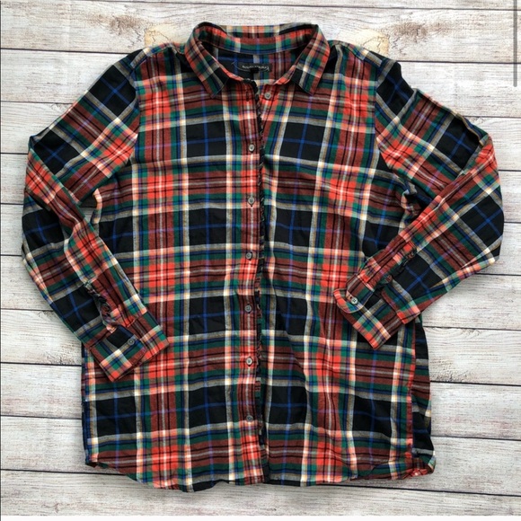 Banana republic plaid long sleeve shirt - Picture 3 of 6